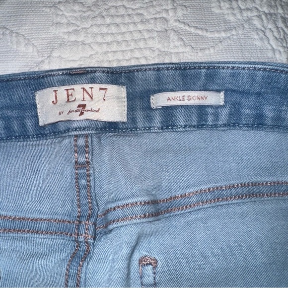 Jen7 7 for All Mankind Women's Jeans Ankle Skinny Size 12 Frayed Tulip Hem - Picture 10 of 15